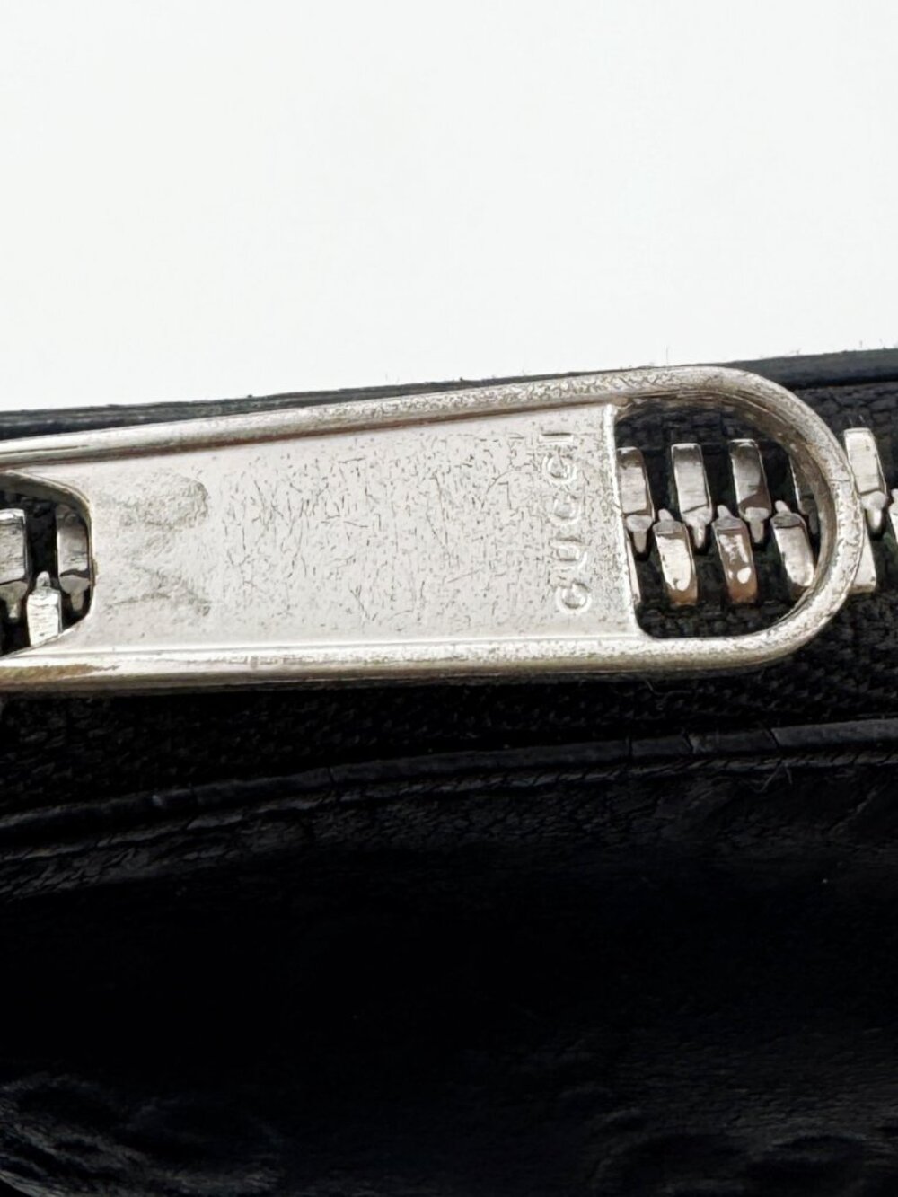 Gucci Micro Guccissima Black Leather Wristlet Clutch Pouch - Picture 9 of 14